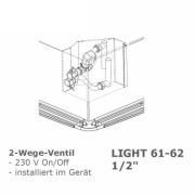 2 Wege Ventilbaugruppe 1/2", LIGHT 61-62, intern, installiert